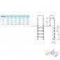 Wall ladder for swimming pool - 5 steps standard model Wall ladder for swimming pool - 5 steps standard model