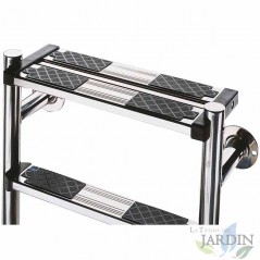 Split bottom ladder for pool step + safety step