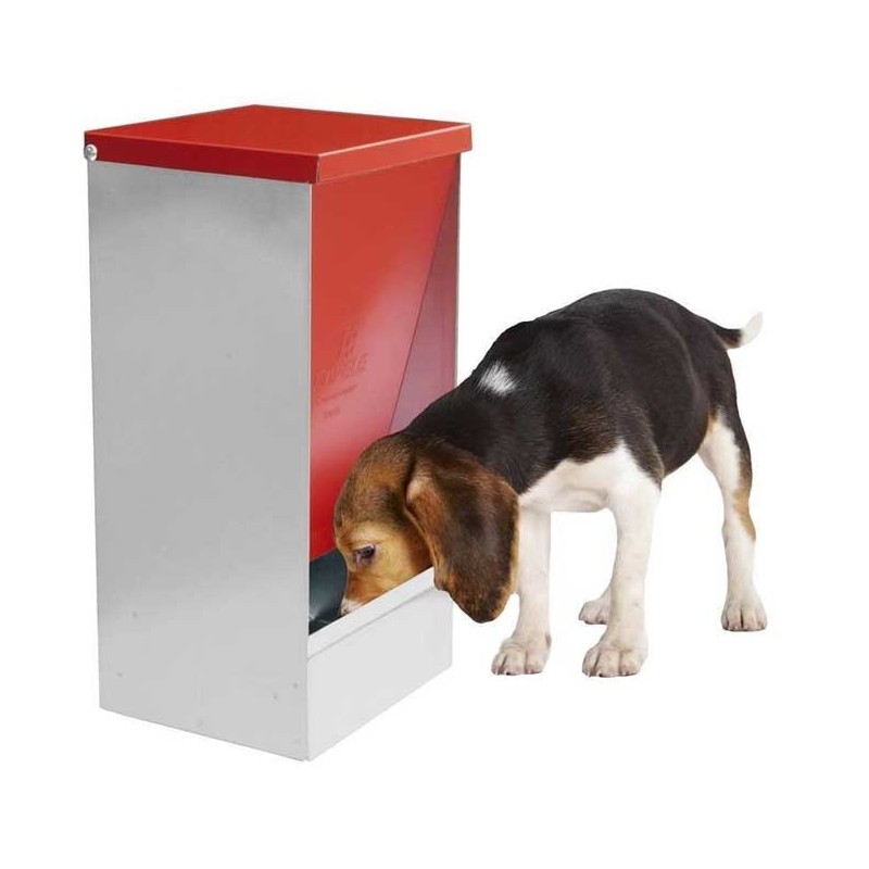 Comedero con Tolva para Perros, Gatos, Mascotas 10 Litros, Tolva Autoservicio dispensador pienso, 24x20x46 cm