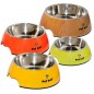 COMEDERO BEBEDERO perros y gatos. CAPACIDAD 160 ML, 350 ML o 700ML. Ø 14 x 4,5 cm. PLATO ACERO INOXIDABLE. Base Antideslizante.