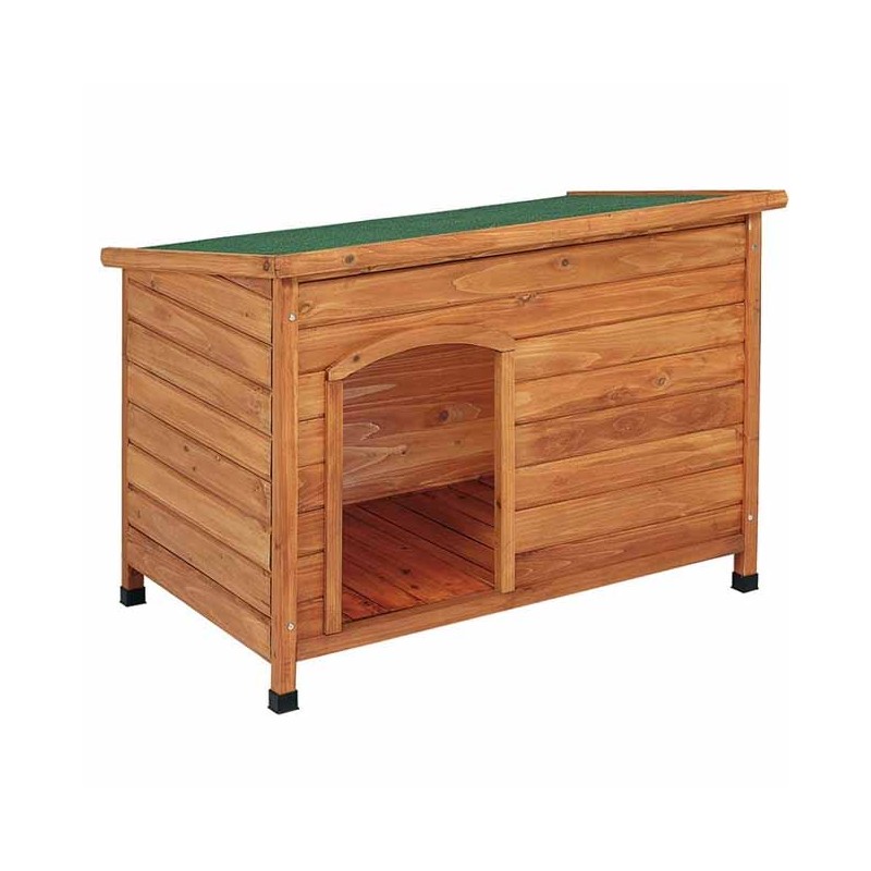 Caseta de madera para perros, modelo S: 85 x 58 x 58 cm. Techo plano