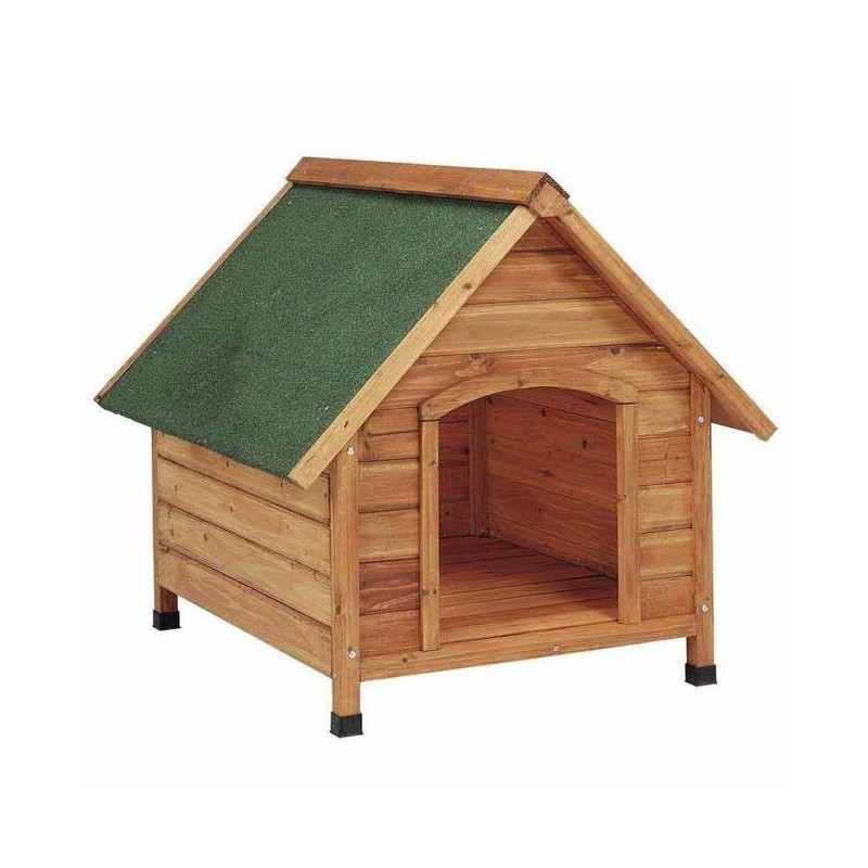 Niche pour Chiens en Bois avec Toit Pointu Rabattable, 85x98x97 cm, Imperméable & Durable, Intérieure ou Extérieure