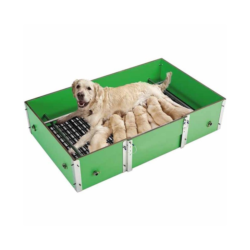 Cage de Parturition pour Chiens 102x63x25 cm. Fabriquées en matériaux antiseptiques, résistantes et confortables Cage de Parturition pour Chiens 102x63x25 cm. Fabriquées en matériaux antiseptiques, résistantes et confortables