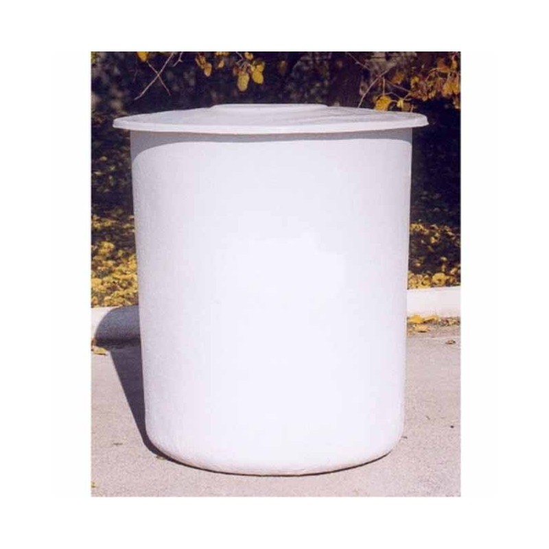 Réservoir circulaire en fibre de polyester 100 L + Couvercle, 51x69 cm. Pour l'eau potable et les produits alimentaires Réservoir circulaire en fibre de polyester 100 L + Couvercle, 51x69 cm. Pour l'eau potable et les produits alimentaires