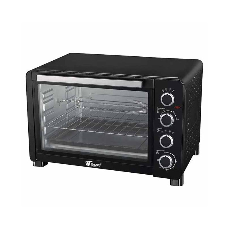 Forno Elettrico 45 Litri Nero 2000W Convezione e Rustipollo, 55,5 x 42,5 x 36 cm Forno Elettrico 45 Litri Nero 2000W Convezione e Rustipollo, 55,5 x 42,5 x 36 cm