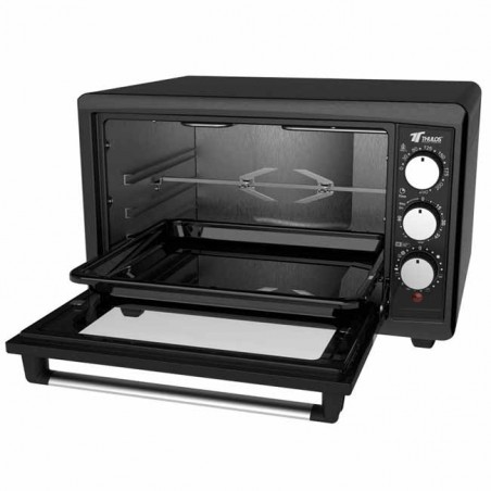 Forno elétrico de convecção 38L | 52,7 x 45,3 x 33,7 cm | Função de assar e espetar | Termostato ajustável até 250 °C