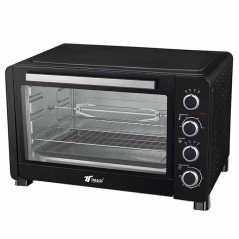 Forno elétrico Thulos 60L com convecção de 2500W, controle de temperatura até 230°C, grelha e bandeja, 64x46x40 cm