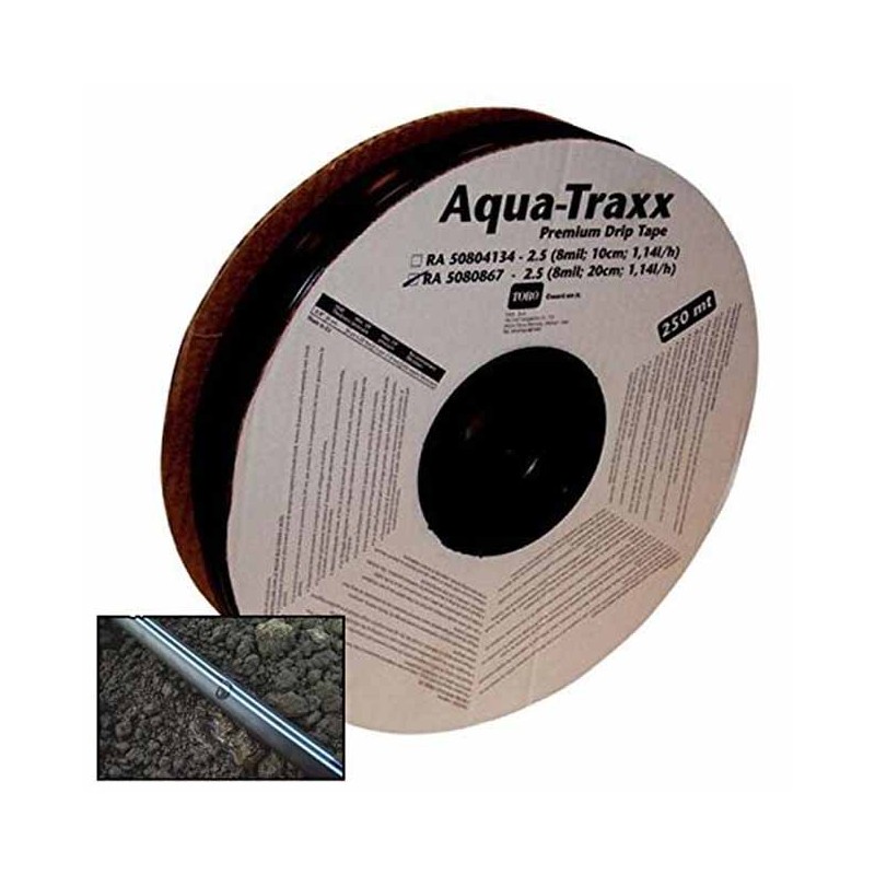 Cinta plana Riego por Goteo 16mm, Tubo riego por goteo cada 20 cm, 250 metros, Tuberia plana agricola de caudal 1,16 litros/hora Cinta plana Riego por Goteo 16mm, Tubo riego por goteo cada 20 cm, 250 metros, Tuberia plana agricola de caudal 1,16 litros/hora