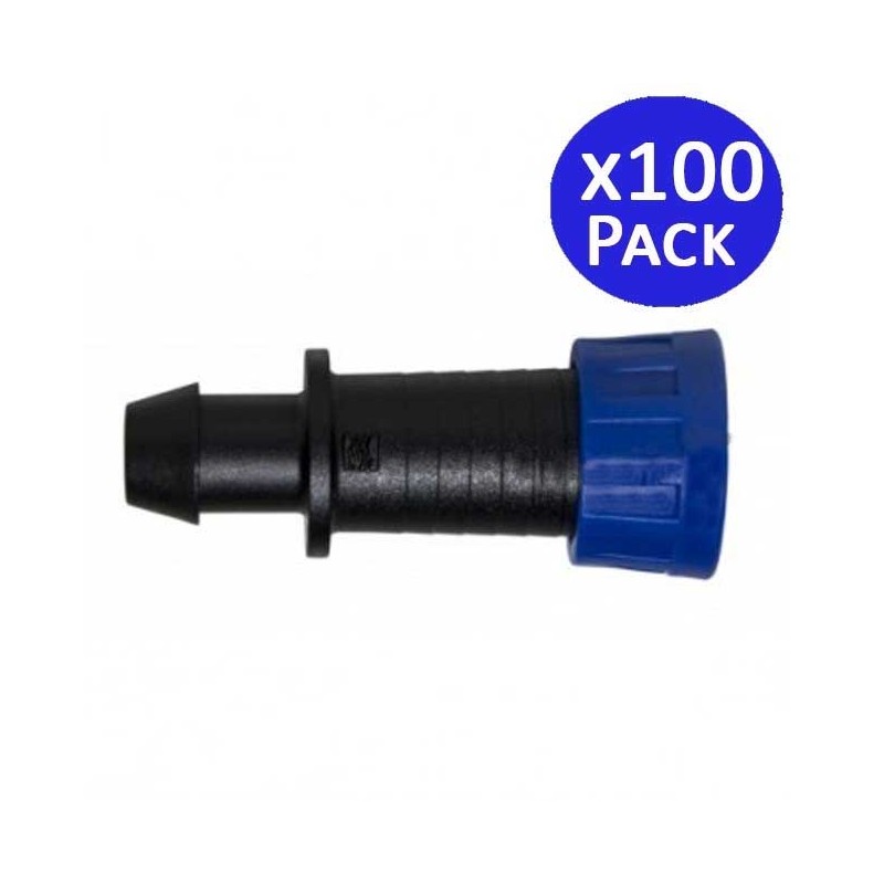 Pack 100 Enlace cinta de riego 16mm a toma