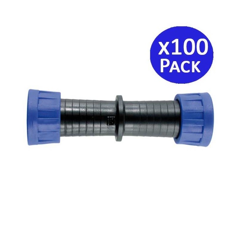 Set di 100 Connettori per Nastro per Tubo Agricolo 16 mm