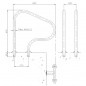 Sortie piscine modèle 800 x 800 mm - Fixation plaque Sortie piscine modèle 800 x 800 mm - Fixation plaque