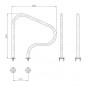 Sortie piscine modèle 800 x 800 mm - Fixation plaque Sortie piscine modèle 800 x 800 mm - Fixation plaque