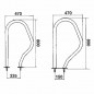 Pool outlet model 470 x 800 mm - Fixing by rectangular plate Pool outlet model 470 x 800 mm - Fixing by rectangular plate