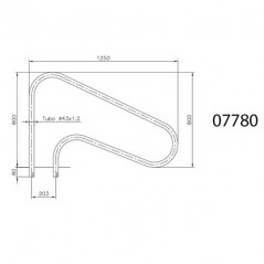 Salida piscina anclaje exterior - Fijación para empotrar (1 unidad)