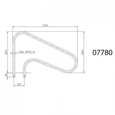 Salida piscina anclaje exterior - Fijación para empotrar (1 unidad)