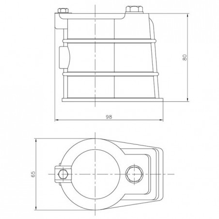 Ancoraggio di ricambio da incasso compatibile con le scale da piscina con tubo da Ø 43 mm