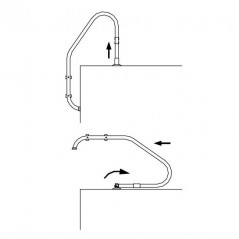  Articulated anchor without plate for pool ladders