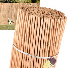 Recinzione in Vimini Naturale Sbucciato 1 x 5 m. Oscuramento 85%. Ombreggiatura o delimitazione del tuo giardino