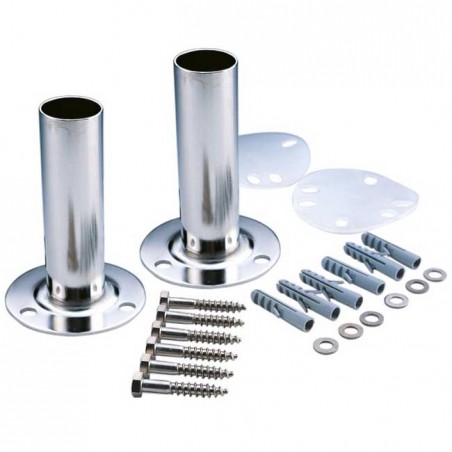 Ancrage amovible avec plaque pour échelles de piscine avec tube Ø 43 mm.