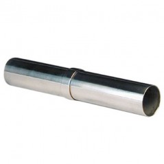 Straight handrail extension, stainless steel, bright polished finish.