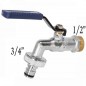 Torneira de jardim de 1/2" x 3/4" | Válvula de irrigação externa | Para uso em jardins e áreas externas