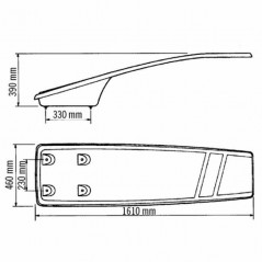 Trampolim dinâmico flexível para piscina com superfície antiderrapante | Comprimento 1,61 m | Largura 0,46 m | Acessórios para p