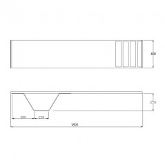 Trampolino balestra per piscine, Lunghezza 1,80 m, Larghezza 0,40 m