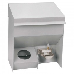 Trémie galvanisée pour nourriture et eau pour chien, 20 litres, 46x33x57 cm
