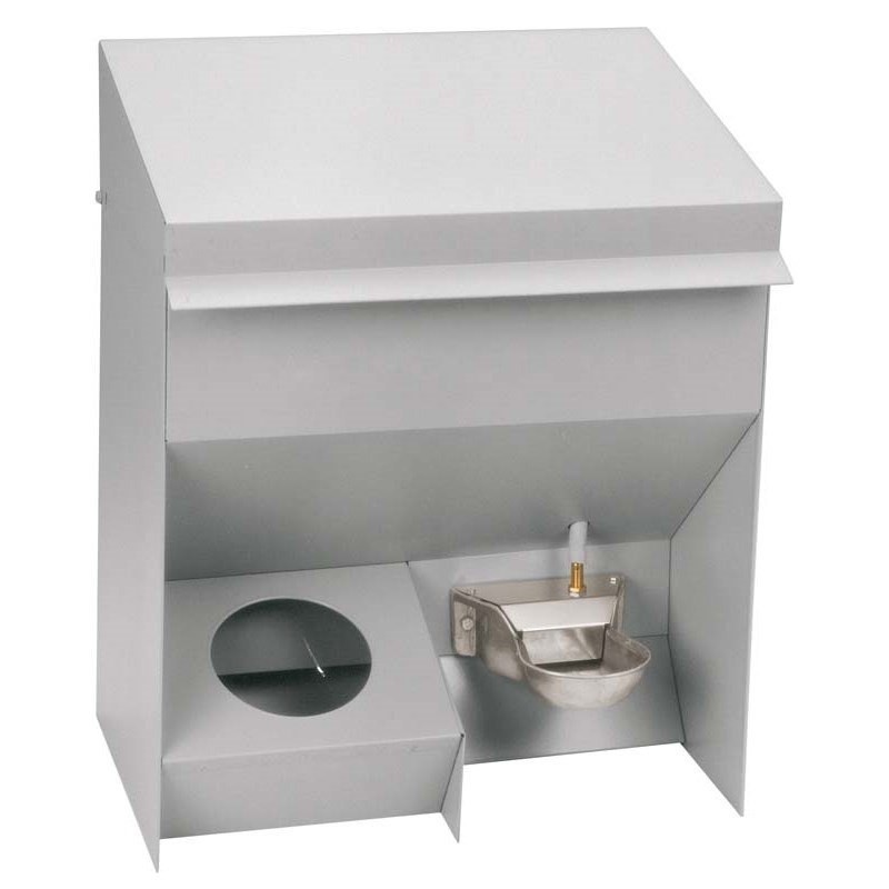 Trémie galvanisée pour nourriture et eau pour chien, 20 litres, 46x33x57 cm