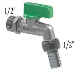 Grifo exterior jardin anti-cal | Entrada y salida 1/2'' | Previene cal siendo más duradero