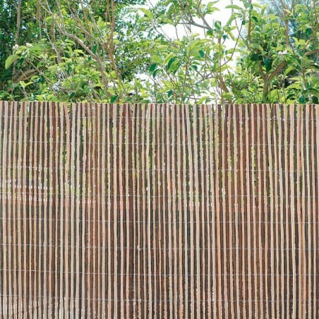 Valla de Mimbre natural Bicolor 1x3m ocultación 85%, recomendado para sombra o delimitación de su jardín