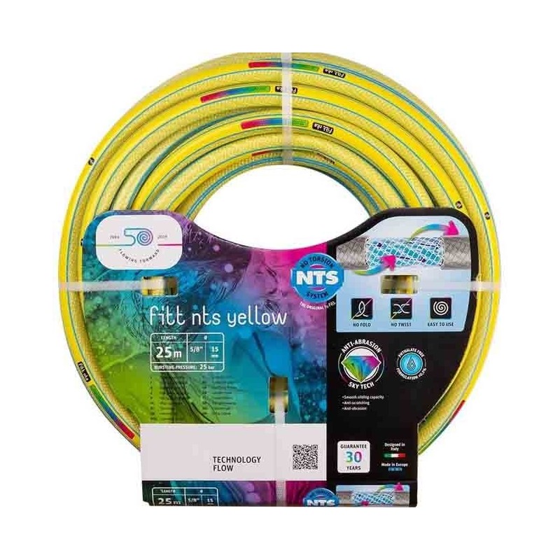 Kit tubo flessibile NTS giallo da 15 mm e 25 metri con pistola