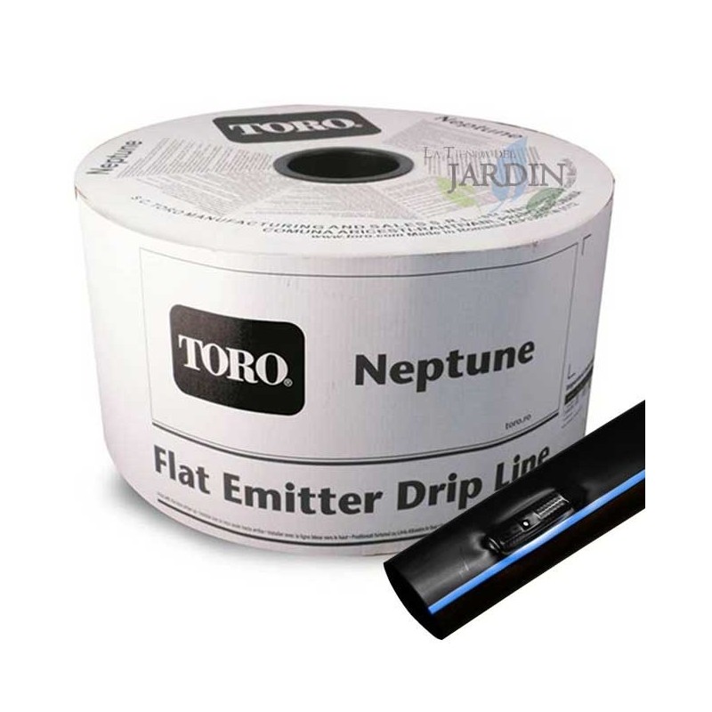Nastro per irrigazione a goccia, 16 mm, 2700 m, 20 cm. Spessore 8 mil. Gocciolatori da 1,2 l/h.