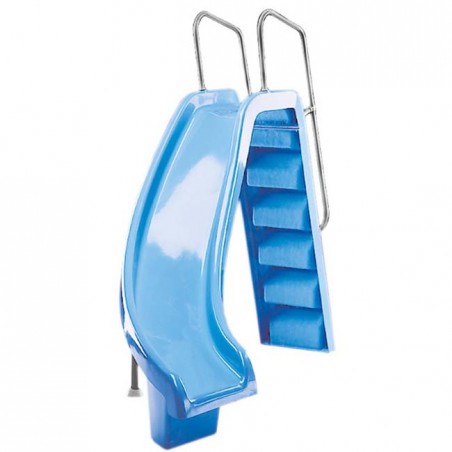 Scivolo da piscina curvo a destra, alto 1,78 m.