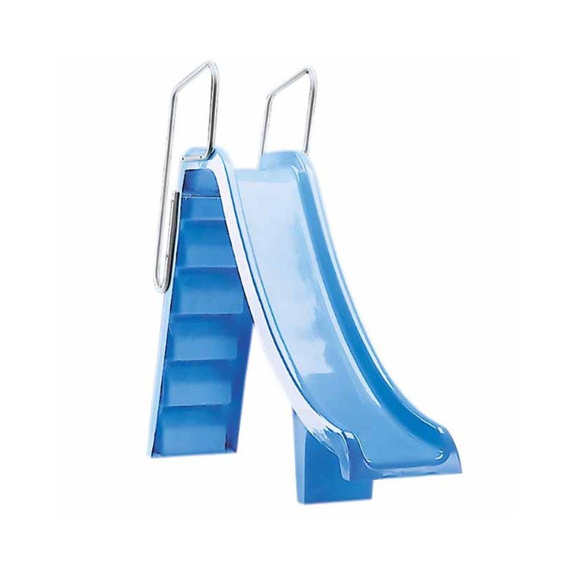 Pool slide in fiberglass reinforced polyester, height 1.5 m. Pool slide in fiberglass reinforced polyester, height 1.5 m.