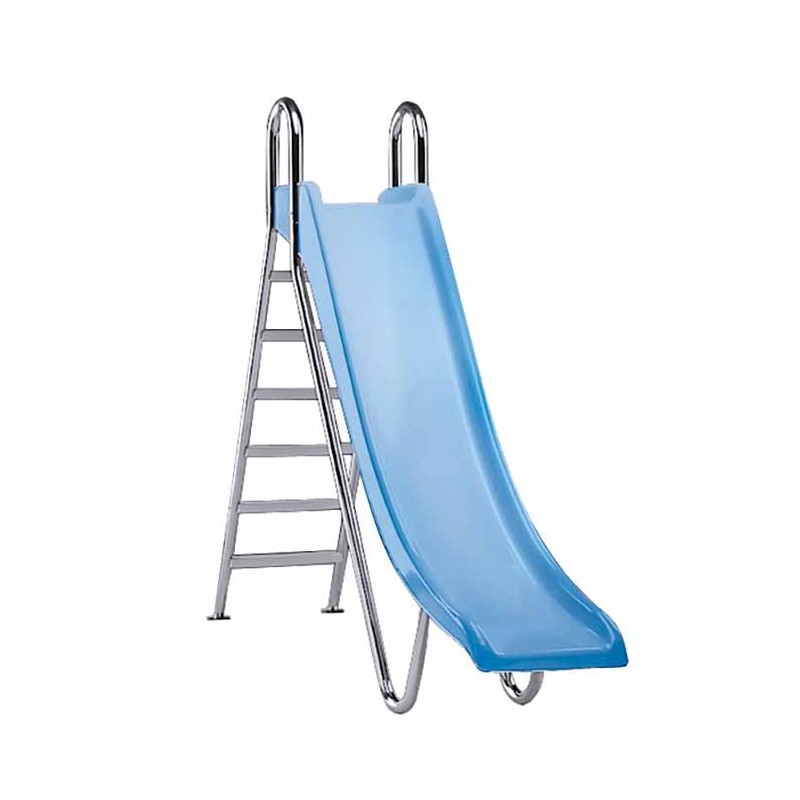 Straight pool slide with track, height 1.3 m. Straight pool slide with track, height 1.3 m.