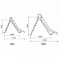 Straight pool slide with track, height 1.3 m. Straight pool slide with track, height 1.3 m.