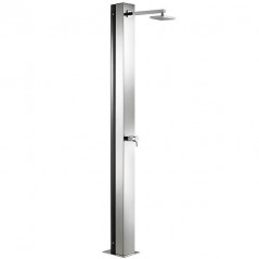  Solar shower in stainless steel with 1 square head.