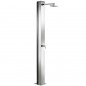 Doccia solare in acciaio inox con 1 soffione quadrato. Doccia solare in acciaio inox con 1 soffione quadrato.