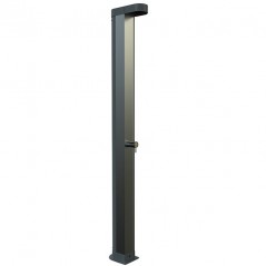Solar angel shower made of gray aluminum