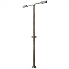 Shower with 2 shower heads and 2 knobs with independent flow opening valves.