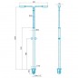  Shower with 2 shower heads and 2 knobs with independent flow opening valves.