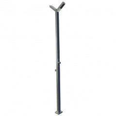  Shower with 2 shower heads and timed buttons in stainless steel