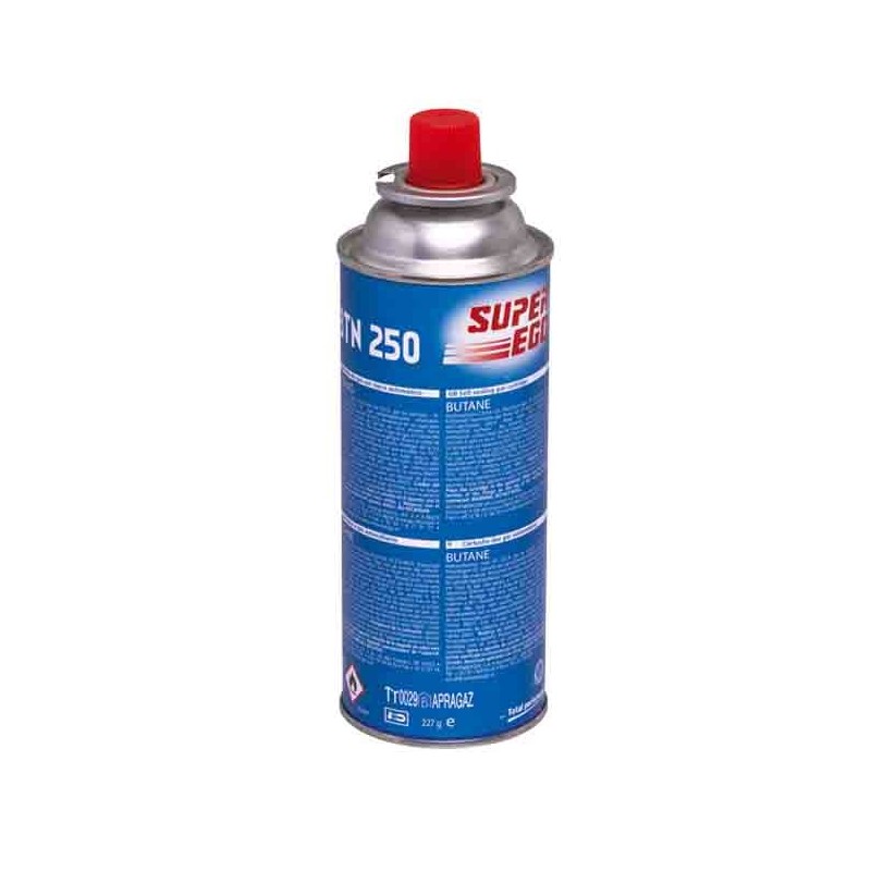 Cartouche de gaz butane SuperEgo 220 g pour poêles à brûleur, cartouche de gaz de camping 250, bouteilles