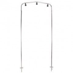 Shower tunnel for swimming pool entrance with 3 sprinklers