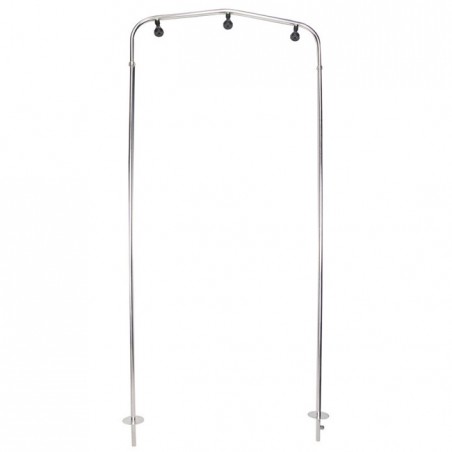  Shower tunnel for the entrance to swimming pools with 5 shower heads, stainless steel.