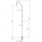 Shower with 1 shower head and 1 valve, stainless steel Shower with 1 shower head and 1 valve, stainless steel