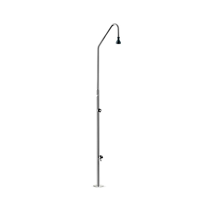 Pool shower with 1 shower head and stainless steel footwasher tap Pool shower with 1 shower head and stainless steel footwasher tap