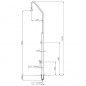 Pool shower with 1 shower head and stainless steel footwasher tap Pool shower with 1 shower head and stainless steel footwasher tap