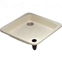 Receveur de douche carré 80 x 80 cm beige